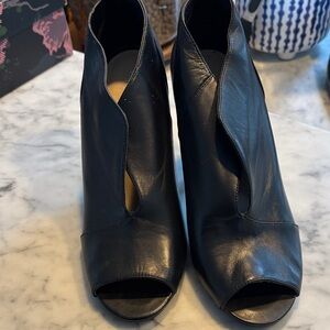 Nine West Black Peep-Toe Heels
